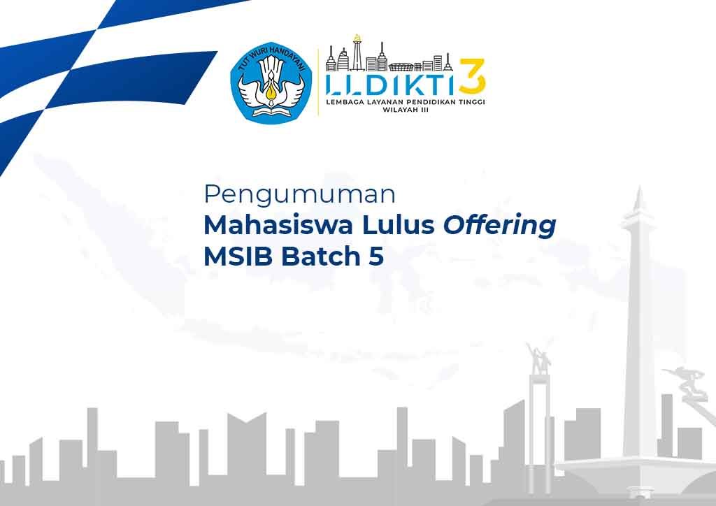 Pengumuman Mahasiswa Lulus Offering MSIB Batch 5